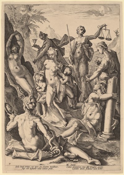 Siedem cnót autorstwa attributed to Jacob Matham, after Hendrik Goltzius