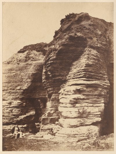 Skały w Livermead niedaleko Torquay (Anglia) autorstwa attributed to John Dillwyn Llewelyn