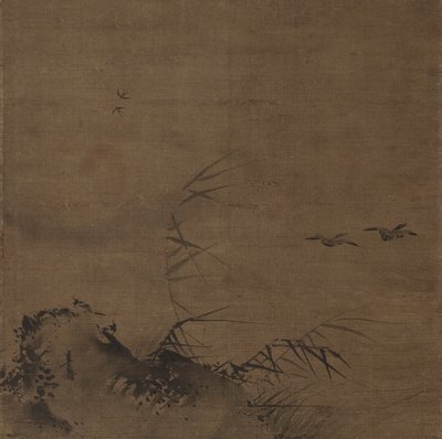 Ptactwo wodne i trzciny autorstwa attributed to Liang Kai
