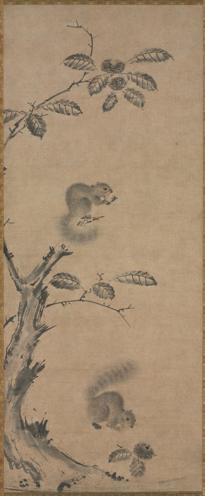 Wiewiórki na kasztanach autorstwa attributed to Louis Philippe Mouchy