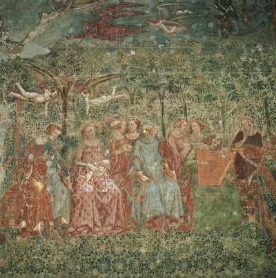 Dworskie panie na koncercie plenerowym autorstwa attributed to Master of the Triumph of Death