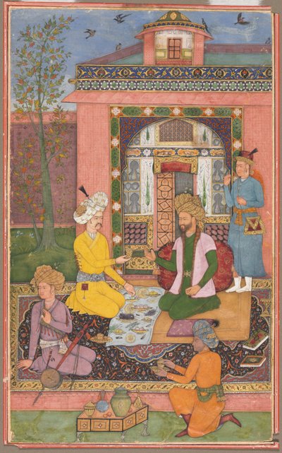 Uczta w otoczeniu pawilonu autorstwa attributed to Muhammad Ali