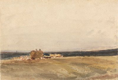 Wóz na siano w otwartym krajobrazie autorstwa attributed to Peter DeWint