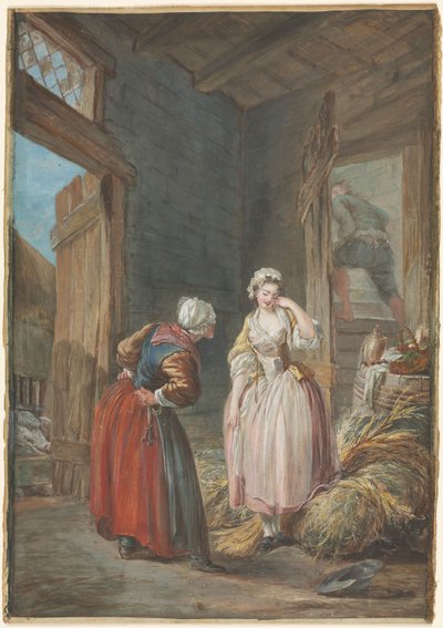 Zaskoczeni Kochankowie autorstwa attributed to Pierre Antoine Baudouin