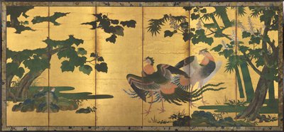 Feniksy i Paulownia autorstwa attributed to Tosa Mitsuyoshi
