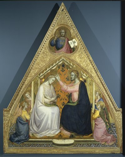 Koronacja Dziewicy (tempera i złoty płatek na desce) autorstwa c.1370 1425 Lorenzo Monaco