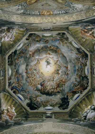 Wniebowzięcie NMP, ze stropu kopuły, 1526-30 autorstwa Antonio da Correggio