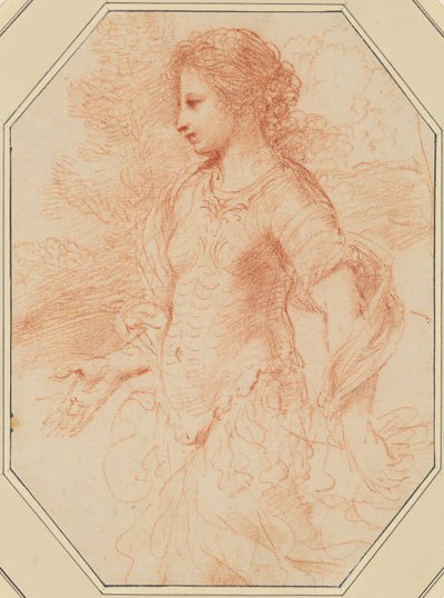 Erminia autorstwa called Guercino Giovanni Francesco Barbieri