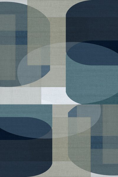 Abstrakcyjne niebieskie wzory geometryczne autorstwa cartissi