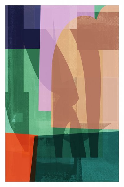 Abstrakcyjne warstwy w stylu color block autorstwa cartissi