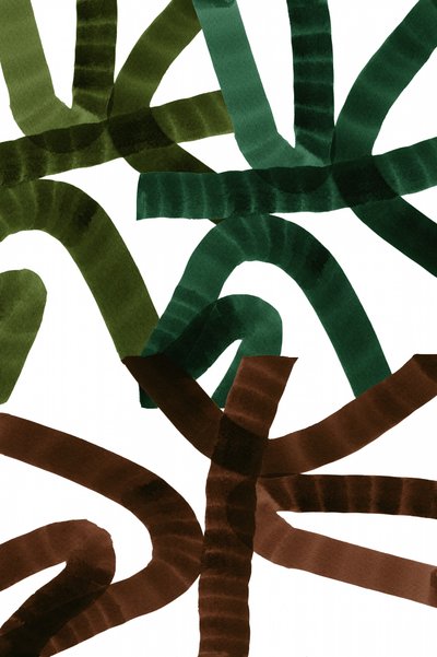 Ziemiste, abstrakcyjne pociągnięcia pędzla autorstwa cartissi