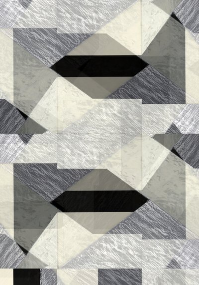 Monochromatyczna abstrakcja geometryczna autorstwa cartissi