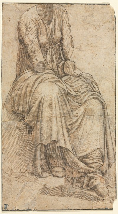 Kopia rzymskiego posągu siedzącej kobiety autorstwa circle of Domenico Ghirlandaio
