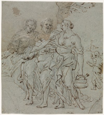 Lot i jego córki (rekto) autorstwa circle of Pietro da Cortona
