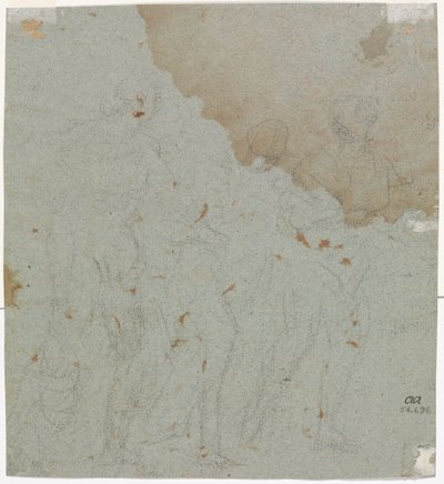 Szkic dla Lota i jego córek (verso) autorstwa circle of Pietro da Cortona