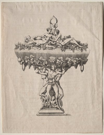 Przykryty Kubek z Winogrona Festoon autorstwa copy after Antonio Fantuzzi