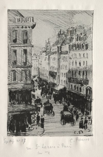 Rue Saint-Lazare, Paryż autorstwa copy after Augustin Pajou