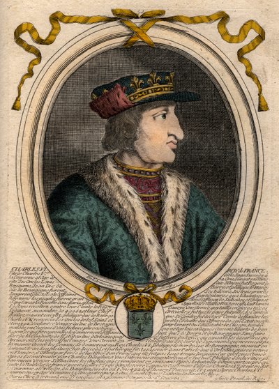 Portret Karola VI (1368-1422), króla Francji - KAROLA VI (1368-1422) króla Francji autorstwa de Larmessin