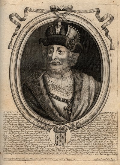 Portret Ludwika I Pobożnego (778-840), Króla Francji - Ludwika I 