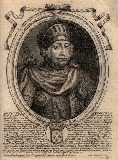 Portret Ludwika VI, zwany Grubym - rycina z 