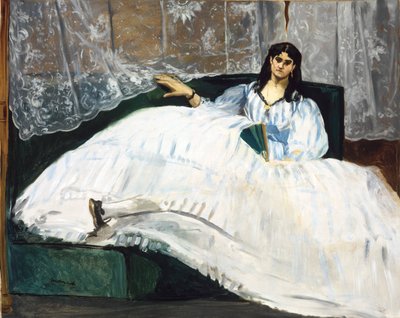 Kobieta z wachlarzem autorstwa Édouard Manet