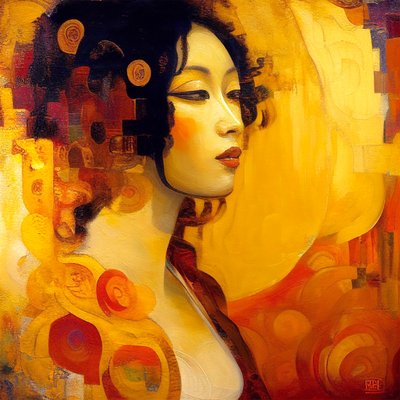 Abstrakcyjny portret, piękna atrakcyjna kobiecość, wydruki na płótnie i w ramach ściennych autorstwa F. Abderrahim