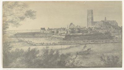 Widok Harderwijk, 1672 Zdjęcia rysunków z najazdu francuskiego na Holandię w 1672 roku autorstwa Adama Fransa van der Meulena zachowanych w Manufacture des Gobelins (tytuł serii) autorstwa frères Moreau