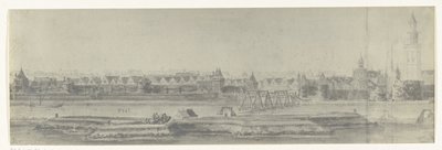 Widok Kampen, 1672 Zdjęcia rysunków z najazdu francuskiego na Holandię w 1672 roku autorstwa Adama Fransa van der Meulena zachowanych w Manufacture des Gobelins (tytuł serii) autorstwa frères Moreau