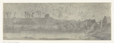 Widok Maastricht, 1672 Zdjęcia rysunków z najazdu francuskiego na Holandię w 1672 roku autorstwa Adama Fransa van der Meulena zachowanych w Manufacture des Gobelins (tytuł serii) autorstwa frères Moreau