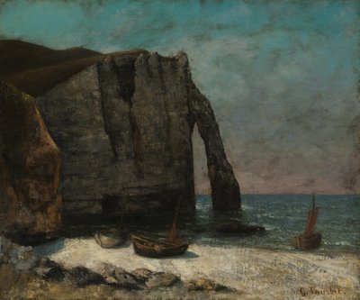 Klif w Étretat autorstwa imitator of Gustave Courbet