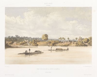 Widok Post Gelderland i Żydów Savannah Widoki z holenderskich Indii Zachodnich (tytuł serii) autorstwa jonkheer Jacob Eduard van Heemskerck