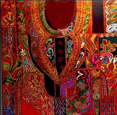 INDIA KURTA, 2017 (media mieszane) autorstwa linda arthurs