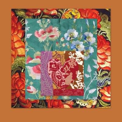 PRETTY FLORAL COLLAGE, 2018 (media mieszane) autorstwa linda arthurs