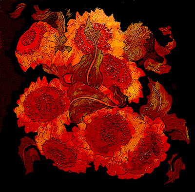 Słoneczniki, 2014 (mixed media) autorstwa linda arthurs