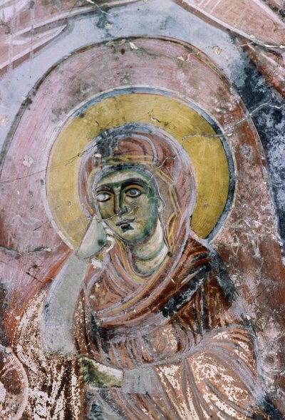 Madonna, fresk w kościele Agios Georgios, Mourne, Kreta, Grecja (zdjęcie) autorstwa Unbekannt Unbekannt