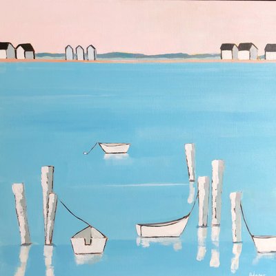 Łodzie „Calm Coastal” autorstwa phyllis adams
