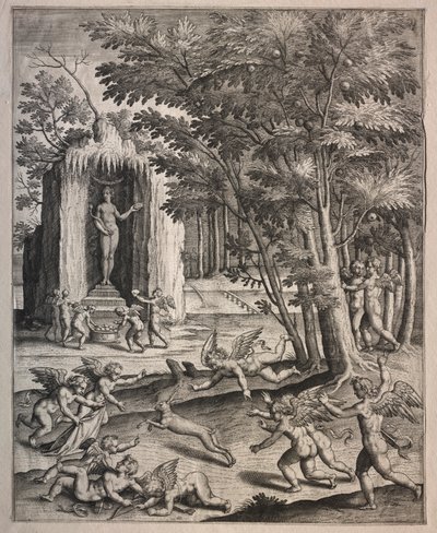 Amorki w Play autorstwa possibly by Hieronymus Wierix