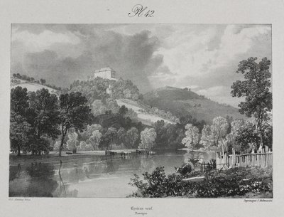 Malownicze i romantyczne podróże po starożytnej Francji. Owernia: Nowy Zamek autorstwa probably by Antoine Louis Barye
