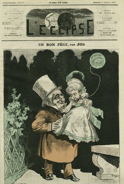 Dobry ojciec, Adolphe Thiers (1797-1877), francuski historyk i mąż stanu. Okładka w „L