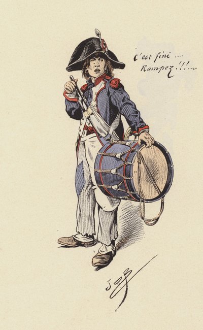 Chłopiec perkusista (kolor lito) autorstwa pseudonym for Onfray de Breville Jacques Job