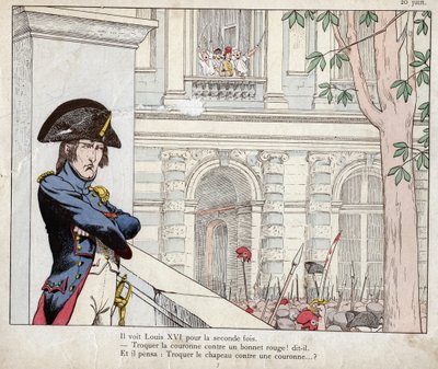 Po raz drugi zobaczył Ludwika XVI (Inwazja Tuileries, 20 czerwca autorstwa pseudonym for Onfray de Breville Jacques Job
