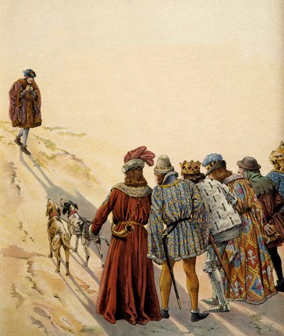 Historia Francji w średniowieczu (średniowiecze): hrabia Charolais (wówczas Karol Temeraire (1433-1477), Franciszek II, książę Bretanii (1433-1488), Karol francuski, książę Berry i brat króla (1446-1472), Jan II, książę Burbon (1426- autorstwa pseudonym for Onfray de Breville Jacques Job