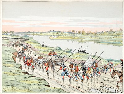 Ilustracja zaczerpnięta z książki „Le bon roy Henri””, ilustracja Jacques Marie Gaston Onfray de Breville dit JOB (1858-1931): Henri IV opowiada o Paryżu - Kolekcja prywatna autorstwa pseudonym for Onfray de Breville Jacques Job