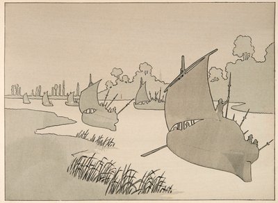 Ilustracja zaczerpnięta z książki „Le bon roy Henri”, ilustrowana przez Jacques Marie Gaston Onfray de Breville dit JOB (1858-1931): Książę Parmy próbuje zaopatrzyć Paryż łodzią - Zbiory prywatne autorstwa pseudonym for Onfray de Breville Jacques Job