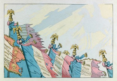Jacques Marie Gaston Onfray de Breville zwany PRACĄ (1858 - 1931); Ilustracja z książki „Les epees de France”: Orły Napoleona; Dz.U., Udostępnij autorstwa pseudonym for Onfray de Breville Jacques Job
