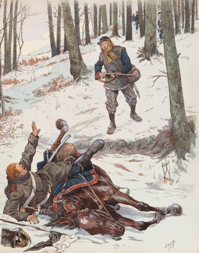Jacques Marie Gaston Onfroy de Breville dit JOB (1858-1931) - Le Moblot (żołnierz Gwardii Narodowej Mobile podczas wojny 1870), kolekcja prywatna autorstwa pseudonym for Onfray de Breville Jacques Job