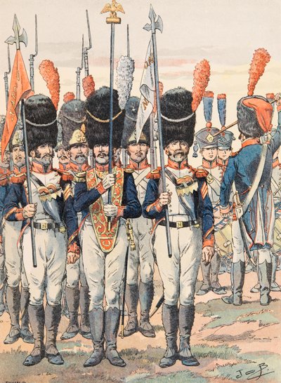 Jacques Marie Gaston Onfroy de Breville dit JOB (1858-1931) - Strój wojsk francuskich wszech czasów: Porte Aigles (1812), kolekcja prywatna autorstwa pseudonym for Onfray de Breville Jacques Job