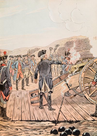 Jacques Marie Gaston Onfroy de Breville dit JOB (1858-1931) – Pierwsza broń wystrzelona w kwaterze głównej Yorktown we wrześniu 1781 r., Kolekcja prywatna autorstwa pseudonym for Onfray de Breville Jacques Job