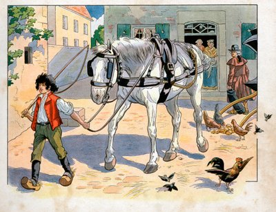Joachim Murat (1767-1815) ma 12 lat w karczmie ojca. Grawerowanie: Jacques Marie Gaston Onfray de Breville dit Job (1858-1931) autorstwa pseudonym for Onfray de Breville Jacques Job