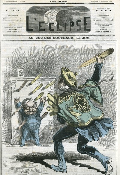 Le jeux des knife, Adolphe Thiers (1797-1877), francuski historyk i mąż stanu. Okładka w „” L